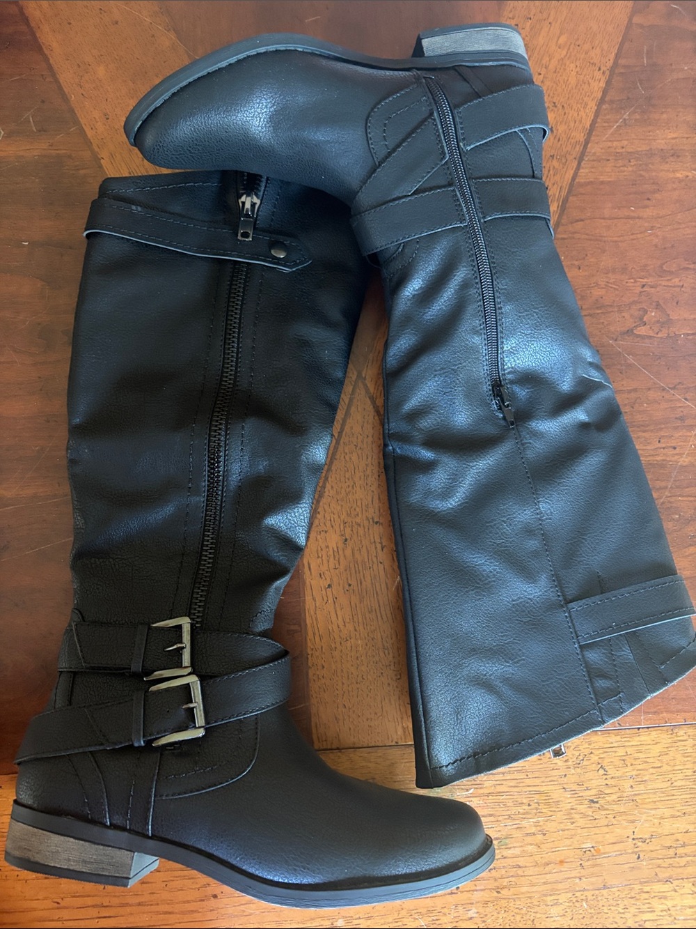 Rampage Hansel Black Smooth Tall Riding Boots Size 8.5M